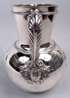  Elkington Co Elkington Victorian Classical Sterling Silver Bulldog Water Pitcher - 3780403