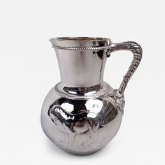  Elkington Co Elkington Victorian Classical Sterling Silver Bulldog Water Pitcher - 3828810