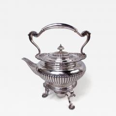  Elkington Co English Edwardian Georgian Sterling Silver Kettle on Stand 1904 - 4344706