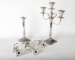  Elkington Co Pair of Antique Three Arms Silver Plate Elkington Candelabra - 70591