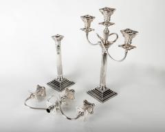  Elkington Co Pair of Antique Three Arms Silver Plate Elkington Candelabra - 70592