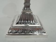  Elkington Co Pair of English Victorian Classical Sterling Silver Candlesticks 1894 - 3750742