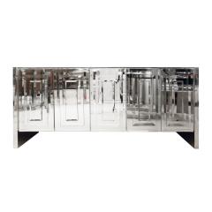  Ello Furniture Co Ello 5 Door Mirrored Credenza 1970s - 1199546