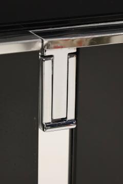  Ello Furniture Co Ello Black Glass Top Sideboard Cabinet with Chrome Trim - 2614247