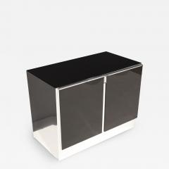  Ello Furniture Co Ello Black Glass Top Sideboard Cabinet with Chrome Trim - 2624749