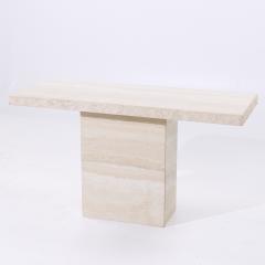  Ello Furniture Co Ello Style Mid Century Travertine Console Table - 4052593