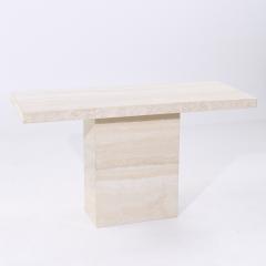  Ello Furniture Co Ello Style Mid Century Travertine Console Table - 4052595