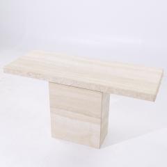  Ello Furniture Co Ello Style Mid Century Travertine Console Table - 4052597