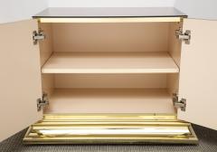  Ello Pair of Vintage Mirrored Chests Nightstands with Brass Handles - 538900