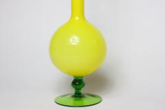  Empoli Empoli Italian Canary Yellow Art Glass Decanter Italy 1960 - 2519187