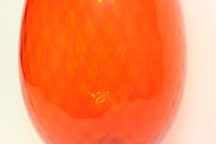  Empoli Large Tangerine Color Bulbous Glass Vase by Empoli 1960 Italy - 2862961
