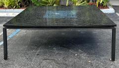  Ercole Home Ercole Home Large Square Art Glass Mosaic Dining Table with Iron Base NYC - 4330496