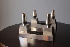  Ercuis Pair of Fine French 1960s Silver Plated Candelabra by Ercuis - 4477780