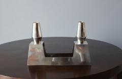  Ercuis Pair of Fine French 1960s Silver Plated Candelabra by Ercuis - 4477784