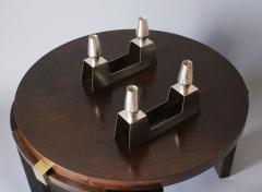  Ercuis Pair of Fine French 1960s Silver Plated Candelabra by Ercuis - 4477786