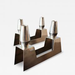  Ercuis Pair of Fine French 1960s Silver Plated Candelabra by Ercuis - 4477846