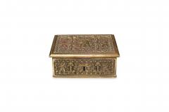  Erhard and Sohne Erhard and Sohne German Art Nouveau Relief Carved Brass Jewelry Box - 4199838