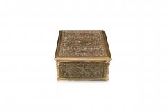  Erhard and Sohne Erhard and Sohne German Art Nouveau Relief Carved Brass Jewelry Box - 4199843