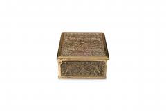  Erhard and Sohne Erhard and Sohne German Art Nouveau Relief Carved Brass Jewelry Box - 4199847