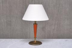  Erik Tidstrand Erik Tidstrand Brass Table Lamp Linen Shade Nordiska Kompaniet Sweden 1927 - 4334448