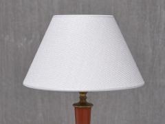  Erik Tidstrand Erik Tidstrand Brass Table Lamp Linen Shade Nordiska Kompaniet Sweden 1927 - 4334457