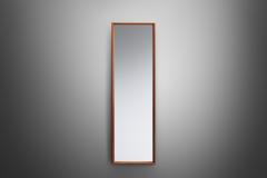  Eriksm la Mid Century Modern Solid Wood Mirror by Eriksm laglas Sweden ca 1950s - 2956210