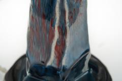  Ernst Keramik Blue Glazed Stoneware Table Lamp by Ernst Keramik Denmark ca 1960s - 4697260