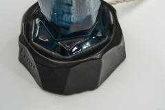  Ernst Keramik Blue Glazed Stoneware Table Lamp by Ernst Keramik Denmark ca 1960s - 4697261
