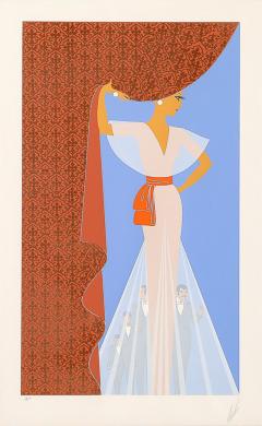  Ert Art Deco Serigraph entitled Curtain signed Ert  - 4164600