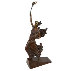  Ert Erte Bronze Liberty Fearless and Free Bronze on Patina - 4345232