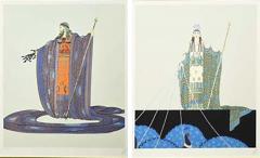  Ert Hera and Zeus by Erte 2 Piece Art Signed - 4527043