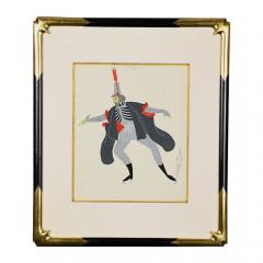  Ert Iago Framed Gouache by Erte Original Art Deco Gouache on Paper Framed - 4525567