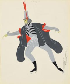  Ert Iago Framed Gouache by Erte Original Art Deco Gouache on Paper Framed - 4527102