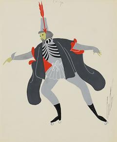  Ert Iago Framed Gouache by Erte Original Art Deco Gouache on Paper Framed - 4527103