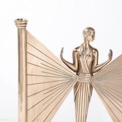  Ert Le Flambeau Art Deco Bronze Candlestick by Ert Edition 273 395 - 4163497