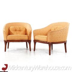  Erwin Lambeth Erwin Lambeth Mid Century Walnut Lounge Chairs Pair - 3694729