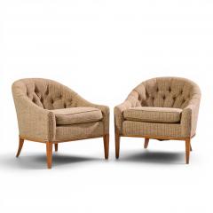  Erwin Lambeth Erwin Lambeth Style Mid Century Walnut Lounge Chairs Pair - 4649930