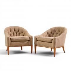  Erwin Lambeth Erwin Lambeth Style Mid Century Walnut Lounge Chairs Pair - 4649933