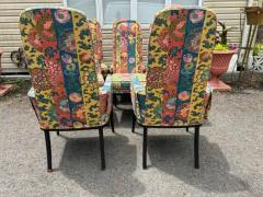  Erwin Lambeth Fabulous Set 8 Erwin Lambeth Ebonized Saber Leg Dining Chairs Mid century Modern - 3983059