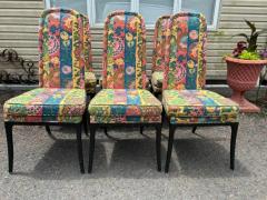  Erwin Lambeth Fabulous Set 8 Erwin Lambeth Ebonized Saber Leg Dining Chairs Mid century Modern - 3983139