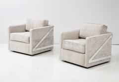  Erwin Lambeth Pair of Rare 1970s Mid Century Modern Club Chairs by Erwin Lambeth  - 3262161