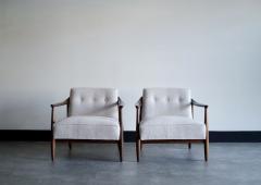  Erwin Lambeth Set of Walnut Lounge Chairs by Erwin Lambeth C 1950s - 3994558
