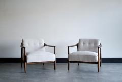  Erwin Lambeth Set of Walnut Lounge Chairs by Erwin Lambeth C 1950s - 3994559