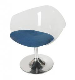  Erwine and Estelle Laverne Mid Century Modern Lucite Tulip Base Diamond Lounge Chair after Estelle Laverne - 2487841