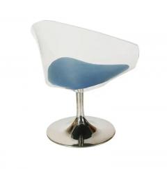  Erwine and Estelle Laverne Mid Century Modern Lucite Tulip Base Diamond Lounge Chair after Estelle Laverne - 2487843