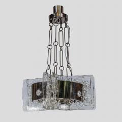  Esperia 1970s Space age glass and chrome ceiling light by Esperia - 3877516