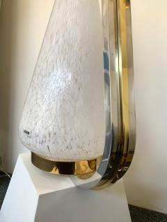  Esperia Floor Lamp Clessidra Chrome Brass Murano Glass by Esperia Italy 1980s - 934626