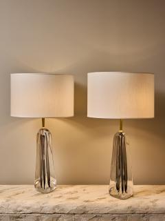  Esperia Pair of Glass and Brass Esperia Table Lamps - 3618004