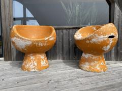  Eternit SA Willy Guhl Orange Pod Chairs pair - 2125668