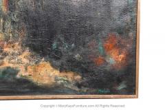  Etta C Mercur Mid Century Abstract Oil Painting Expressionist Signed Etta C Mercur - 2954481